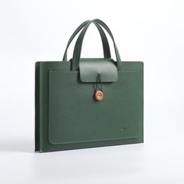 Briefcases 15 6 Inch Macbook Laptop Bags For Men Luxury Handbags Women Designer Document Bag Brief Case Fashion PU Leather 241r