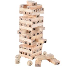 Other Toys 54 building block toys fun mini wooden towers hardwood domino stackers Montessori childrens education game gifts extracted s245176320