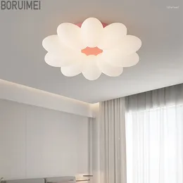 Ceiling Lights Nordic Petal Shape Led Lamp For Living Room White Pink Dining Kitchen Home Decor Indoor Light