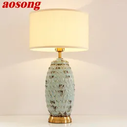 Table Lamps AOSONG Modern Ceramic Light LED Creative Fashionable Bedside Desk Lamp For Home Living Room Bedroom El Decor