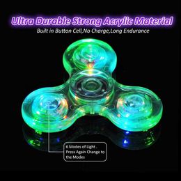 10PCS Decompression Toy LED Light Up Fidget Spinner Luminous Finger Toy Hand Spinner Stress Reduction and Anxiety Relief Party Favours for Kids Adults