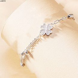 Designer Vans Clover Bracelet Fashion Sterling Silver Lucky New Ladies Temperament Hundred Gift Q6qj