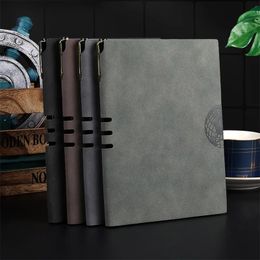 Agenda Organizer Hardcover Note Book Office School Supply PU Leather A5 Notebook Notepad Diary Business Journal Planner 240517