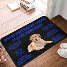 Carpets Custom Golden Retriever Doormat Mat Anti-Slip Cute Dog Kitchen Bathroom Bedroom Rug Carpet 40 60cm