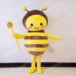 Performance Bee Mascot Costume Halloween Fancy Party Dress Cartoon Character Outfit Suit Carnival Adults Size Birthday Outdoor Outfit