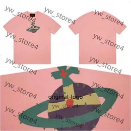 Viviane Westwood shirts Designer Viviane Men Women Wests Wood Tshirt Streetwear Short Sleeve Woman Luxury Cotton Tees Polos Mens Print Tshirts Multicolor Tee 7641