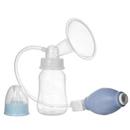 Breastpumps Manual breast pump strong baby suction 120ml feeding milk bottle breast pump suction bottle post use product d240517