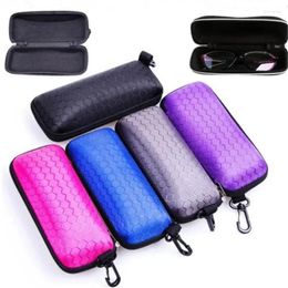 Storage Bottles Honeycomb Zipper Glasses Case Portable Sunglasses Bag Hard Eye Box