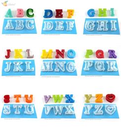 Big 26 Letters Set Home Decoration Cake Moulds Epoxy Resin Silicone for Jewellery Making1176016