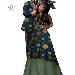 Ethnic Clothing Fashion African Couple Wedding Dashiki Women Skirt & Men Shirt For Lovers Casual Loose Traditional WYQ201