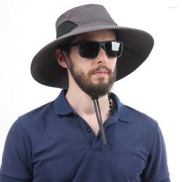 Berets Sun Hat Men And Women Large Eaves Fisherman's Cap Outdoor Waterproof Summer Hiking Quick Dry