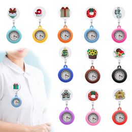 Wristwatches Fluorescent Christmas Clip Pocket Watches Fob For Nurses Nurse Women Womens On Watch Drop Delivery Otrz3