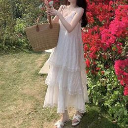 Casual Dresses Korean Fashion Elegant Long Dress Women Harajuku Vintage Fairycore Maxi Indie Aesthetic Summer Clothes Outfits