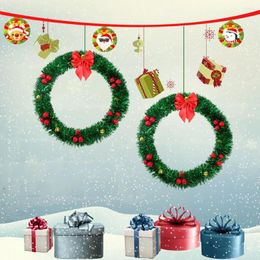 Decorative Flowers Christmas Wreath Home Decoration Door Hanging Artificial Garland Wall Decor Ornaments Decorations