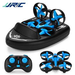 H36F RC Mini Drone Altitude Hold Headless Mode 3 in 1 Sea land Air flight 24G 6Axis Quadcopter Boat Helicopter For Kid 240516