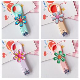 Nail Polish Flower 11 Cartoon Clippers Stainless Steel Folding Creative Childrens Small Scissors Portable Fingernail For Kids Drop Del Otqo1