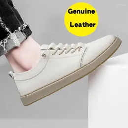 Casual Shoes Spring Men's Genuine Leather Oxford Comfortable Soft Soles Designer Luxury Man For Men Big Size: 37-47