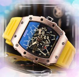 Popular Military Men Flowers Skeleton Dial Watches Sports Rubber Belt Clock Quartz Automatic Date Time citizen dwellers wristwatch feature christmas gifts