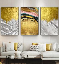 Modern Wall Art Marble Canvas Painting Abstract Emerald gold foil Art Poster Print Wall Picture for Living Room Porch Decoration4195020