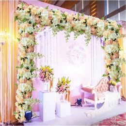 Artificial Arch Flower Row Table Runner Centerpieces String for Wedding Party Road Cited Flowers Decoration the moQ of 12 pcs ZZ