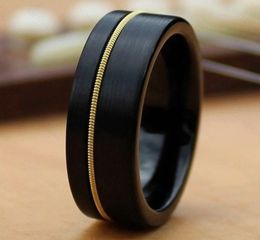 Stainless Steel matte Rings Groove Charm mens ring designer jewelry gift gold rings band