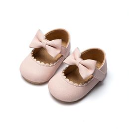 hot infant prewalker bowknot princess shoes anti skidding Rubber softsole shoes sweet cute toddler shoes
