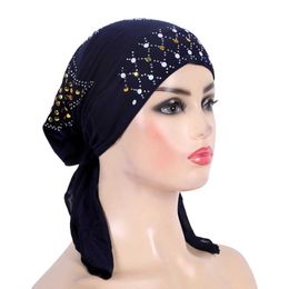 Bandanas Durag H089 Fashion Headband Multi Shining Stone Muslim Headband Islamic Headband Amira Headband J240516