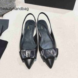 YS yslheels Y-Shaped Women's 2023 Fashion Dress Shoes Nude Black Leather Pointy High Heel Dress Shoes Mid-High Heel Dress Shoes ssn