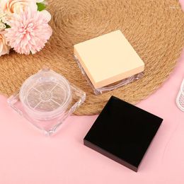 Storage Bottles 10g Square Loose Powder Container Reusable Empty Cosmetic Portable Travel Box Makeup Pot With Elasticated Net Sifter