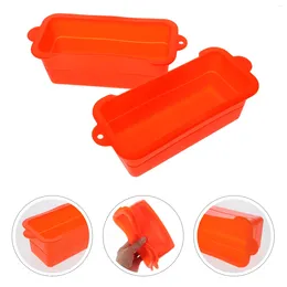 Take Out Containers 2 Pcs Folding Oil Box Bbq Pit Reusable Silicone Grease Cup Liner Oven Cups Outdoor Drip Pan Silica Gel Liners Catcher