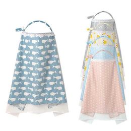 24JC Nursing Cover Baby stroller mosquito net breathable breastfeeding cover linen cloth mother feeding apron feeding baby breast care cover d240517