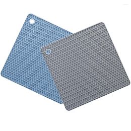 Table Mats Insulated Pot Silicone Honeycomb Mat Along With Kitchen Countertop Cushions