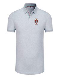 Portugal 2020 spring and summer new cotton football polo shirt men039s shortsleeved lapel unisex polo can DIY custom men0393637012