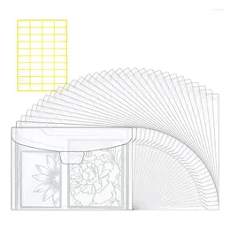 Gift Wrap 30-Piece Clear Stamp And Die Plastic Storage Bags Resealable Envelope For Card Making DIY Scrapbook Paper Crafts