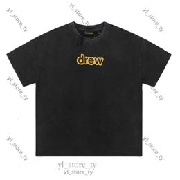 Designer Draw T Shirt Fashion Clothing Draw Tshirt Luxury Mens Casual Tees Vintage Washed Old Smiling Face Classic Unisex Cotton Double Yarn Loose Short 09ec