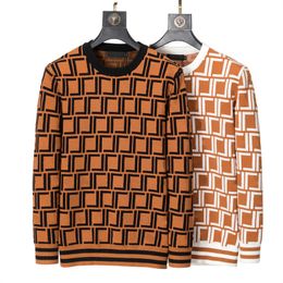 여성과 남성 디자이너 스웨터 레트로 클래식 고급 스웨트 셔츠 남자 팔자 자수 둥근 목 편안한 고품질
