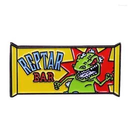 Brooches Reptar Bar Angelica Dinosaur Enamel Pin Halloween Candy Creep Show Green Chocolate Brooch Cartoon 90s Kid Retro Badge