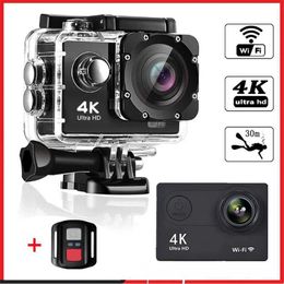 Sports Action Video Cameras Ultra HD 4K action camera H9R WiFi 12MP 2inch LCD 30M waterproof 170D remote control helmet bicycle video camera outdoor sports camera J24