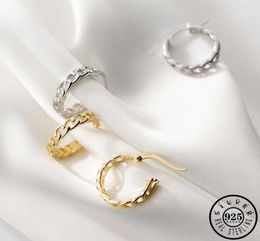 Hoop Huggie 925 Sterling Silver Round Circle Ear Rings Earings Kpop Chain Type Gold Colour Plated Hoops Earrings Fine Jewellery For3118308