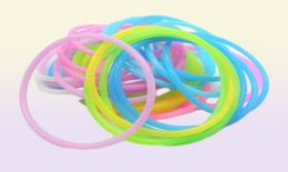 Jelly Glow Lot 100pcs Men Women039s Rubber Bracelets Wristband Bands Unisex Bangles Black White Red Sil qylxtR dh20105659399