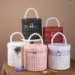 Cosmetic Bags Light Luxury Small Fragrance Bucket Bag Large Capacity Case Storage Box Souvenir Wedding Portable Home