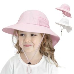 Caps Hats Baby Outdoor Beach Childrens Sunscreen Hat Solid Color Lightweight Breathable Mesh Childrens Hat with Cape Town Childrens Bucket Hat WX