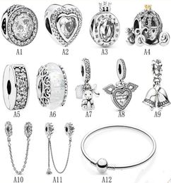 Designer Jewelry 925 Silver Bracelet Charm Bead fit Pacifier Pumpkin Car Angel Slide Bracelets Beads European Style Charms Beaded Murano7242458