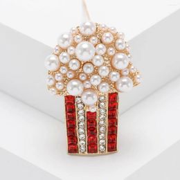 Brooches Fashion Pearl Popcorn Style Brooch Cute Suit Collar Pin Accessories