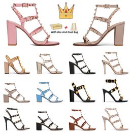 New Designer Sandals High Heels Luxurys Paris Dress Classics Womens 6cm 8cm 10cm Sling back Golden Office Wedding shoes With Box Size 36-42