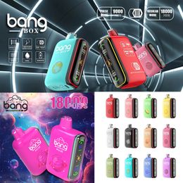 Authentic Bang box 18000 puffs disposable vape pen bang bar 9k-18k pulse mode 25ml pre-filled cartridges pods vape juice 18k puffs dual mesh coil devices