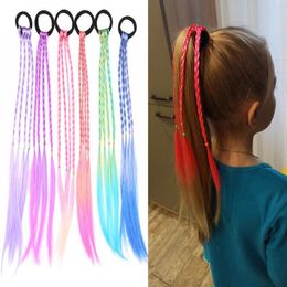 New Girls Dirty Braids Colourful Twist Tie cute sweet princess Rubber Band ponytail fashion kids Hair Accessories