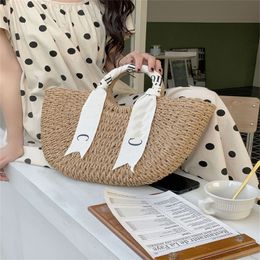 Fashion beach bags designer women bag woody luxury designer bag red single strap weave plated gold buckle straw bag high quality casual fashionable xb168 C4