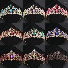 Headpieces Baroque Luxury Crystal Wedding Dress Tiaras And Crown Vintage Gold Diadem For Bride Headbands Hair Accessories