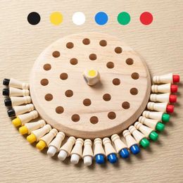 Other Toys Wooden memory matching stick international chess color game board puzzle Montessori educational cognitive ability childrens learning toy